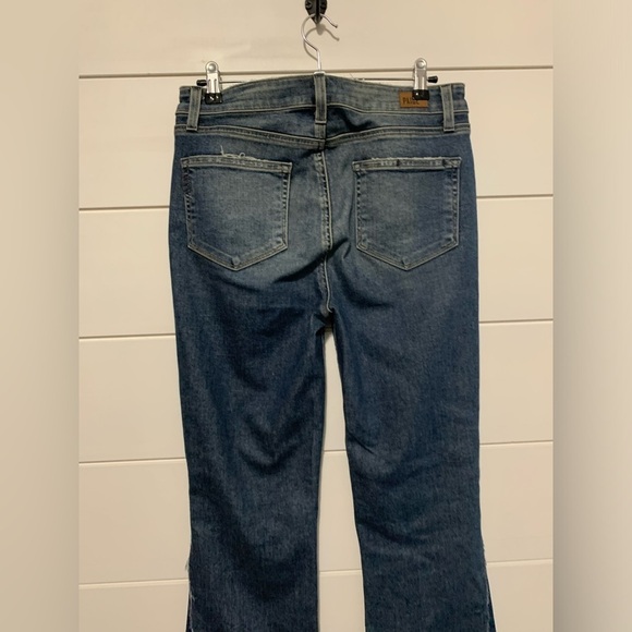 Flare PAIGE Pieced Colette Crop Jean in Kenya Distressed size 29 - Picture 14 of 16
